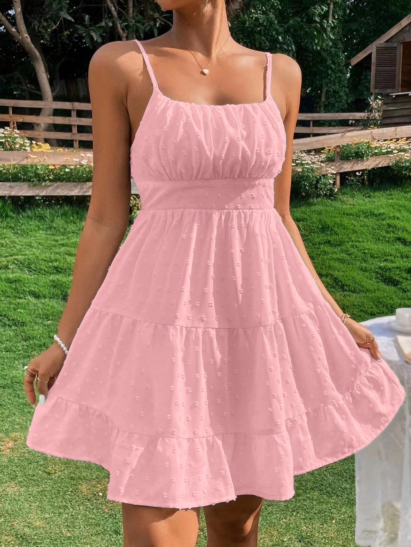 Breezaya Polka Dot Strappy Low-Rise Dress