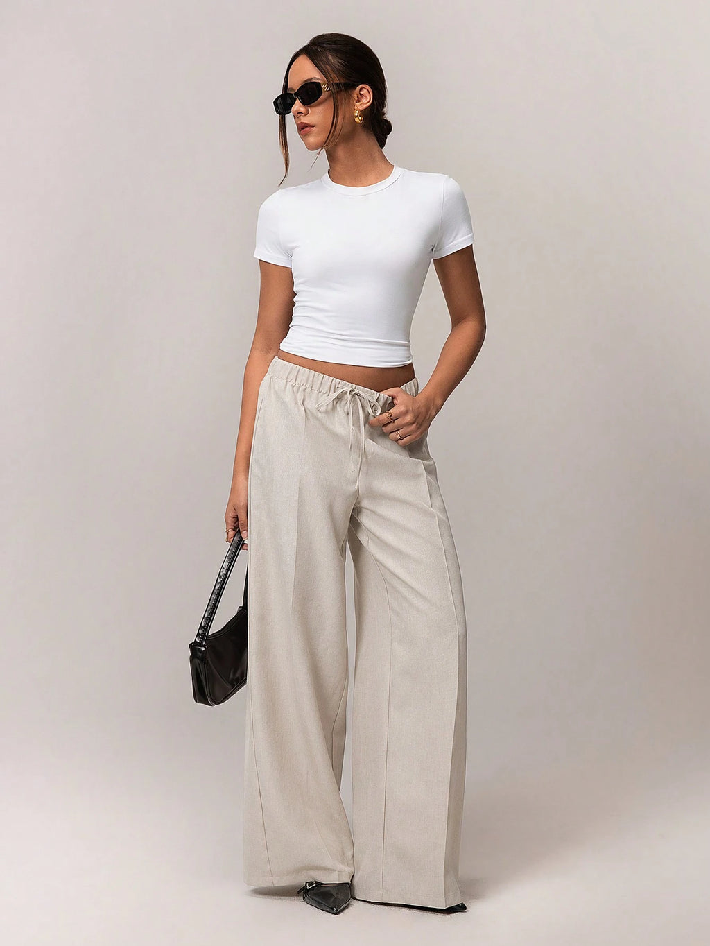 Forever 21 Women's Solid Color Simple Daily Pants