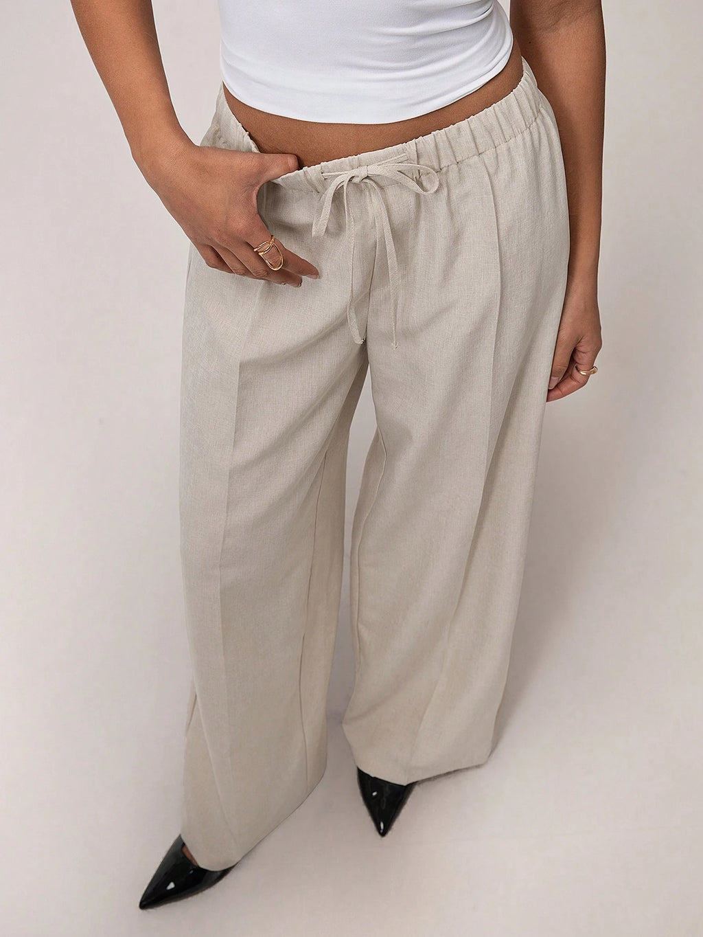 Forever 21 Women's Solid Color Simple Daily Pants