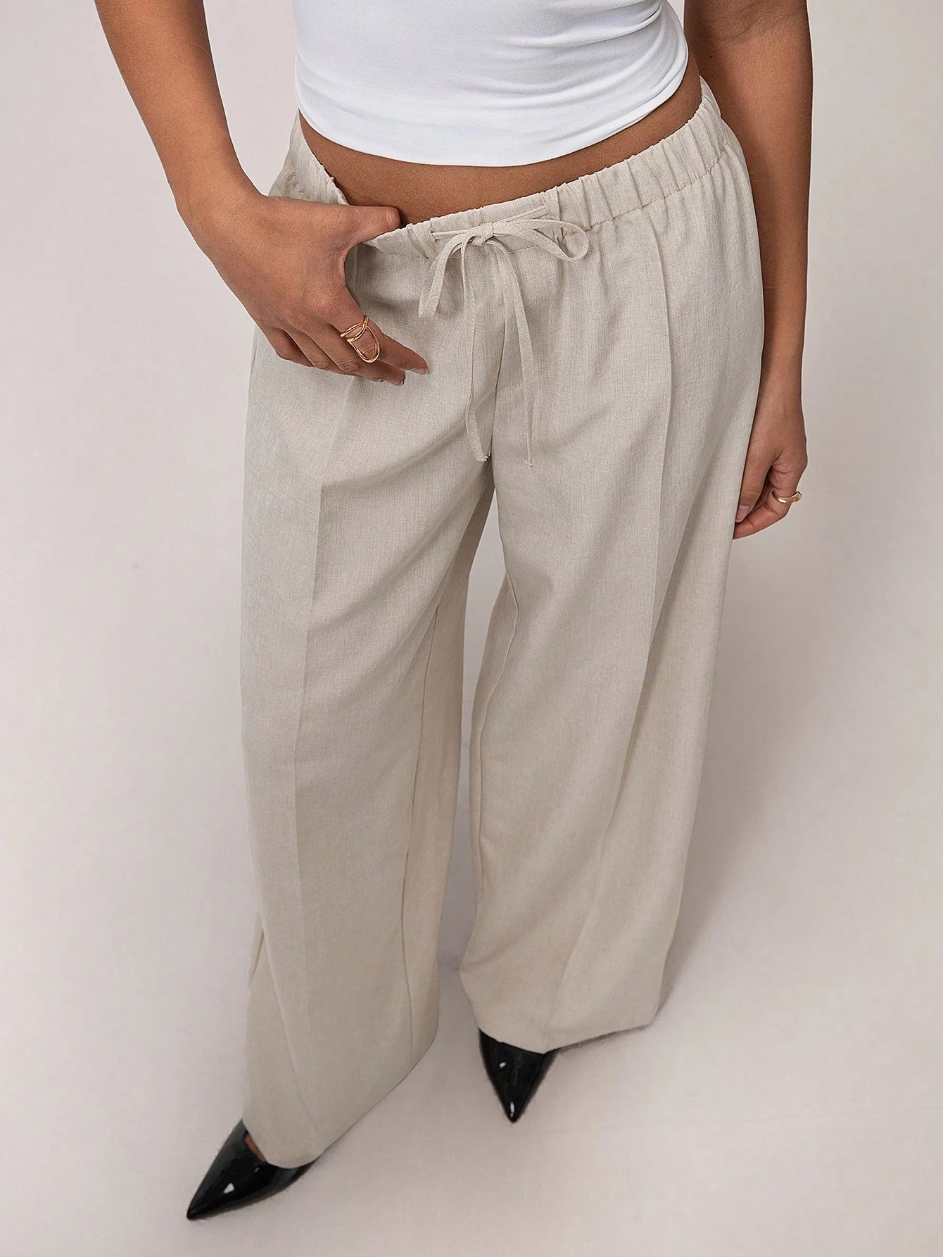 Forever 21 Women's Solid Color Simple Daily Pants