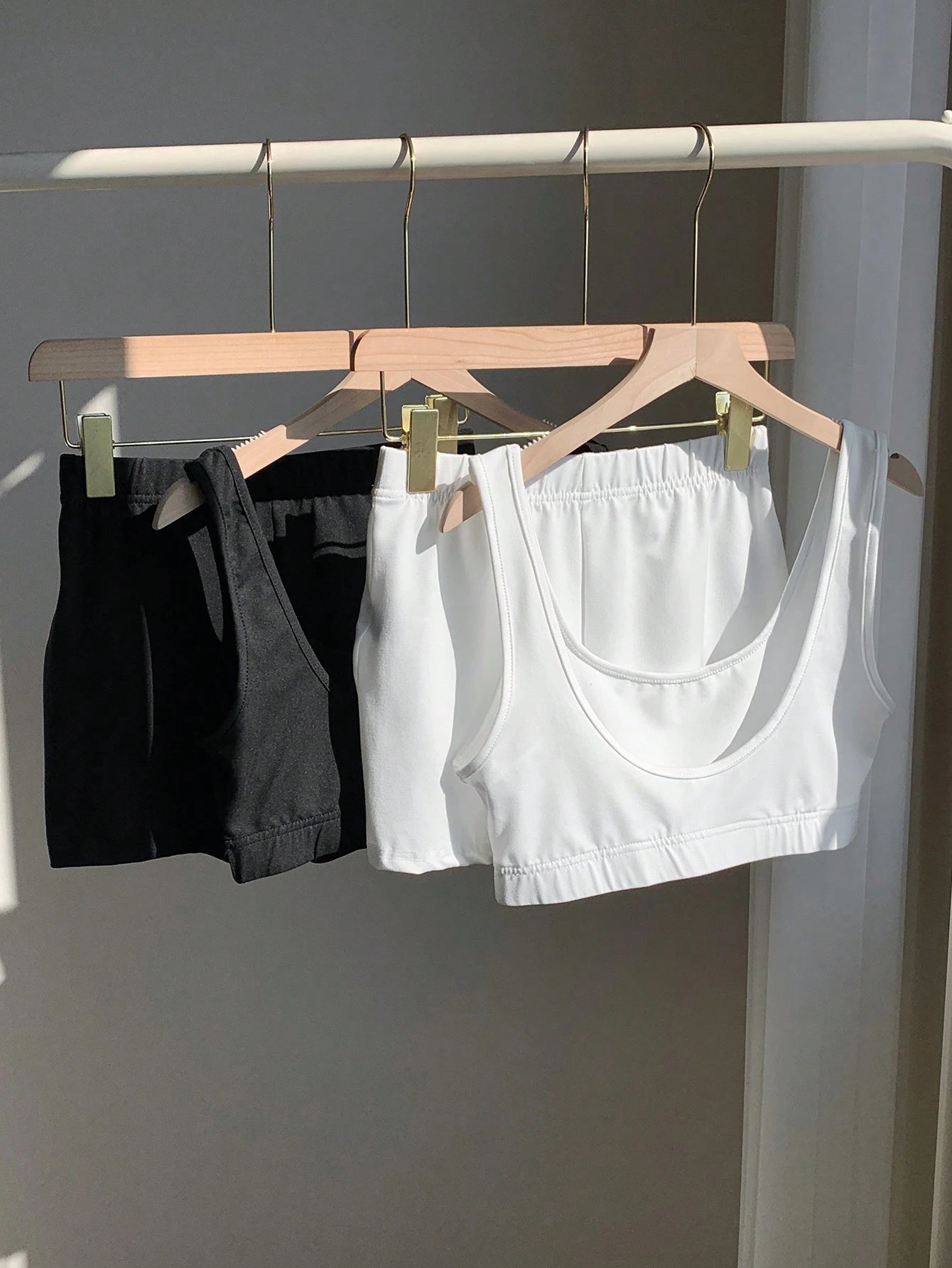 Comfortcana Women Summer  2pcs , 2 Sets white and black