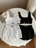 Comfortcana Women Summer  2pcs , 2 Sets white and black