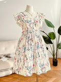 CosyJoli Ditsy Floral Tie-Up Back Dress