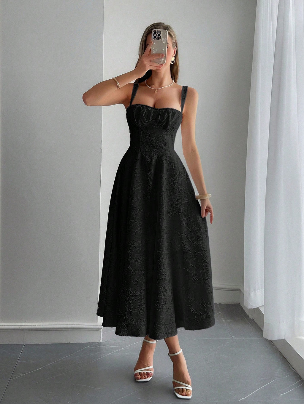 Women's Elegant Sexy Backless Ruched Tie-Waist Dress