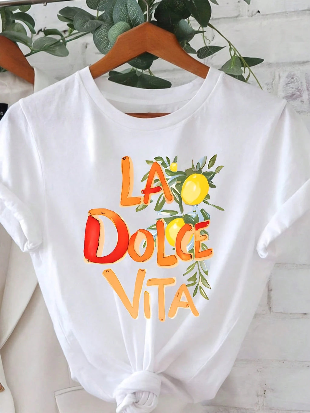 La Dolce Vita Graphic Print T-Shirt Short Sleeve