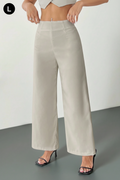SHEIN PETITE Casual Versatile Solid Color Straight Leg Pants ,Petite Women