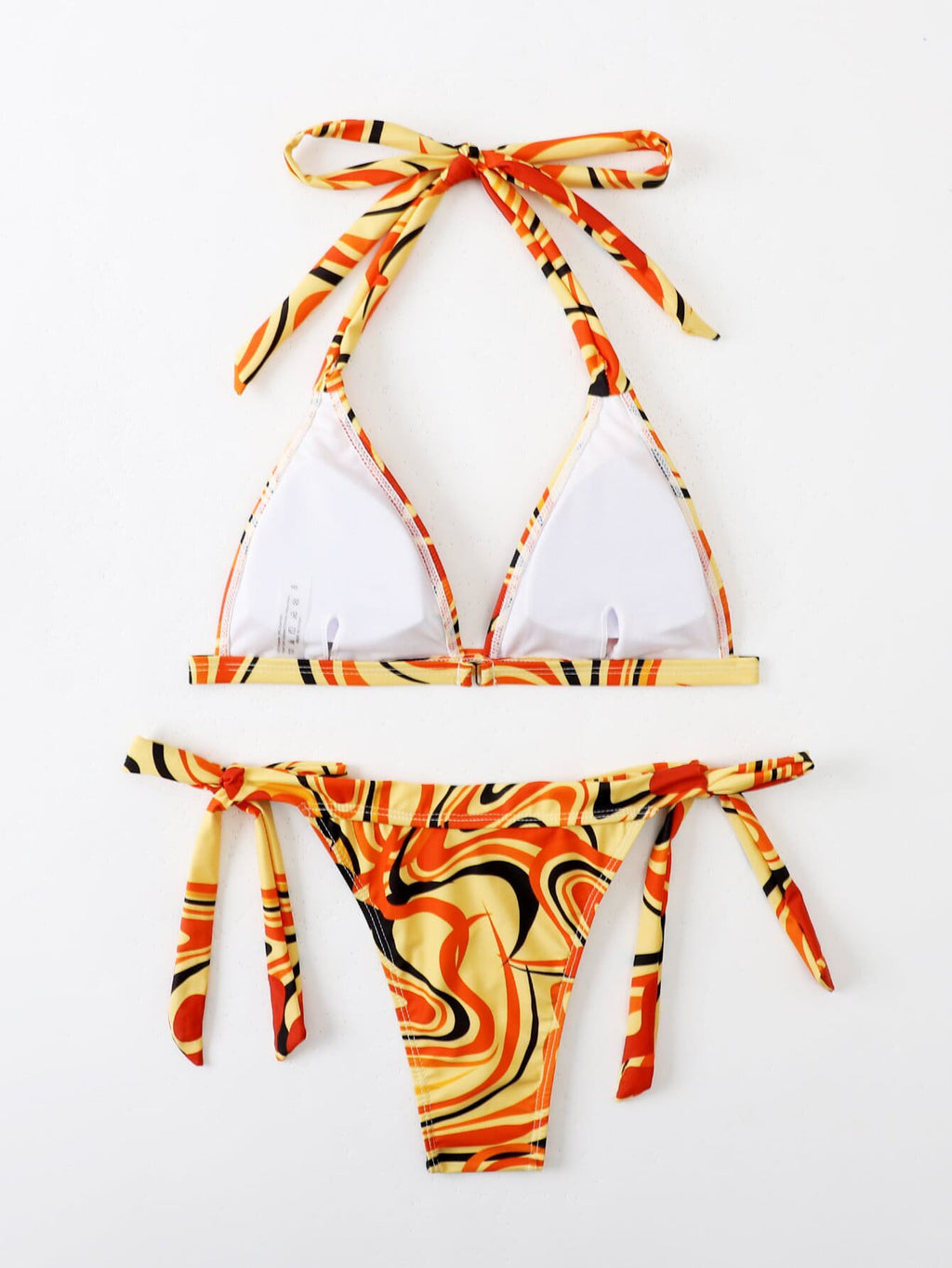 Allover Print Halter Bikini