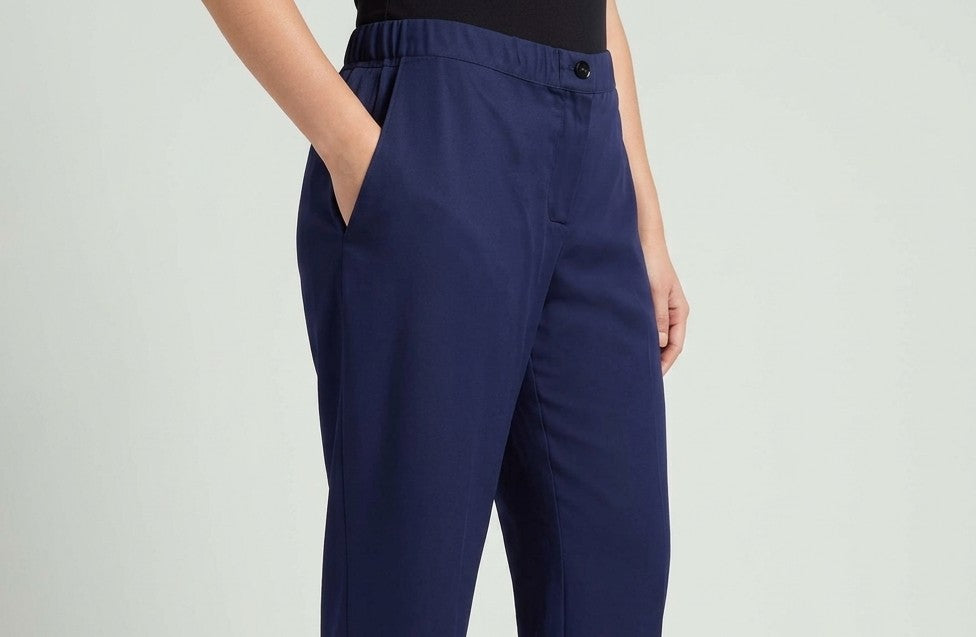 PANTALONE CURVY - Trousers - blu