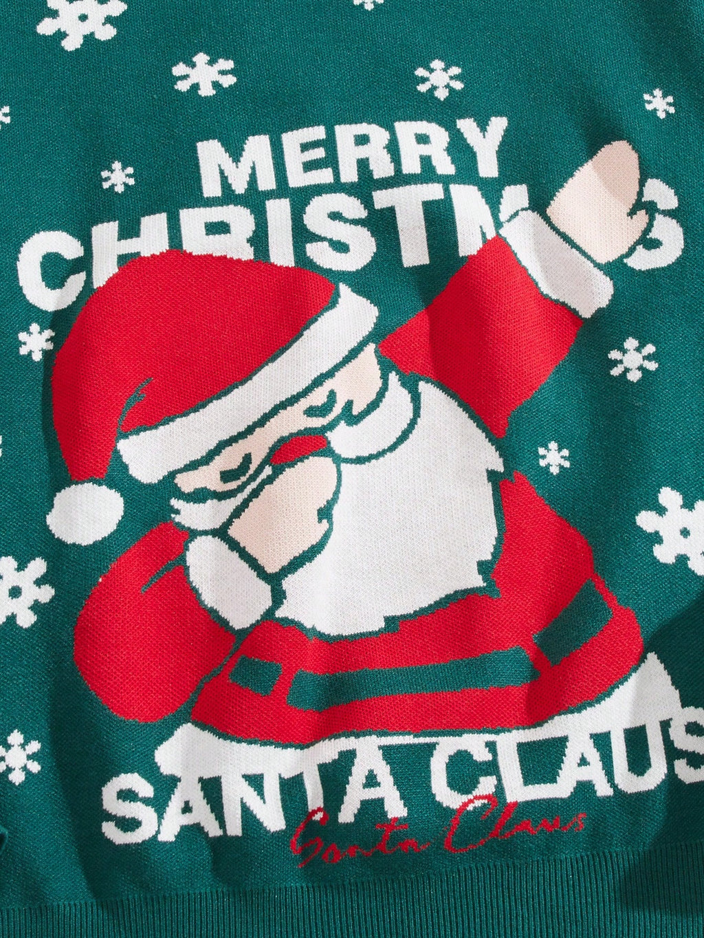Christmas Santa Claus & Slogan Pattern Sweater, - 2XL