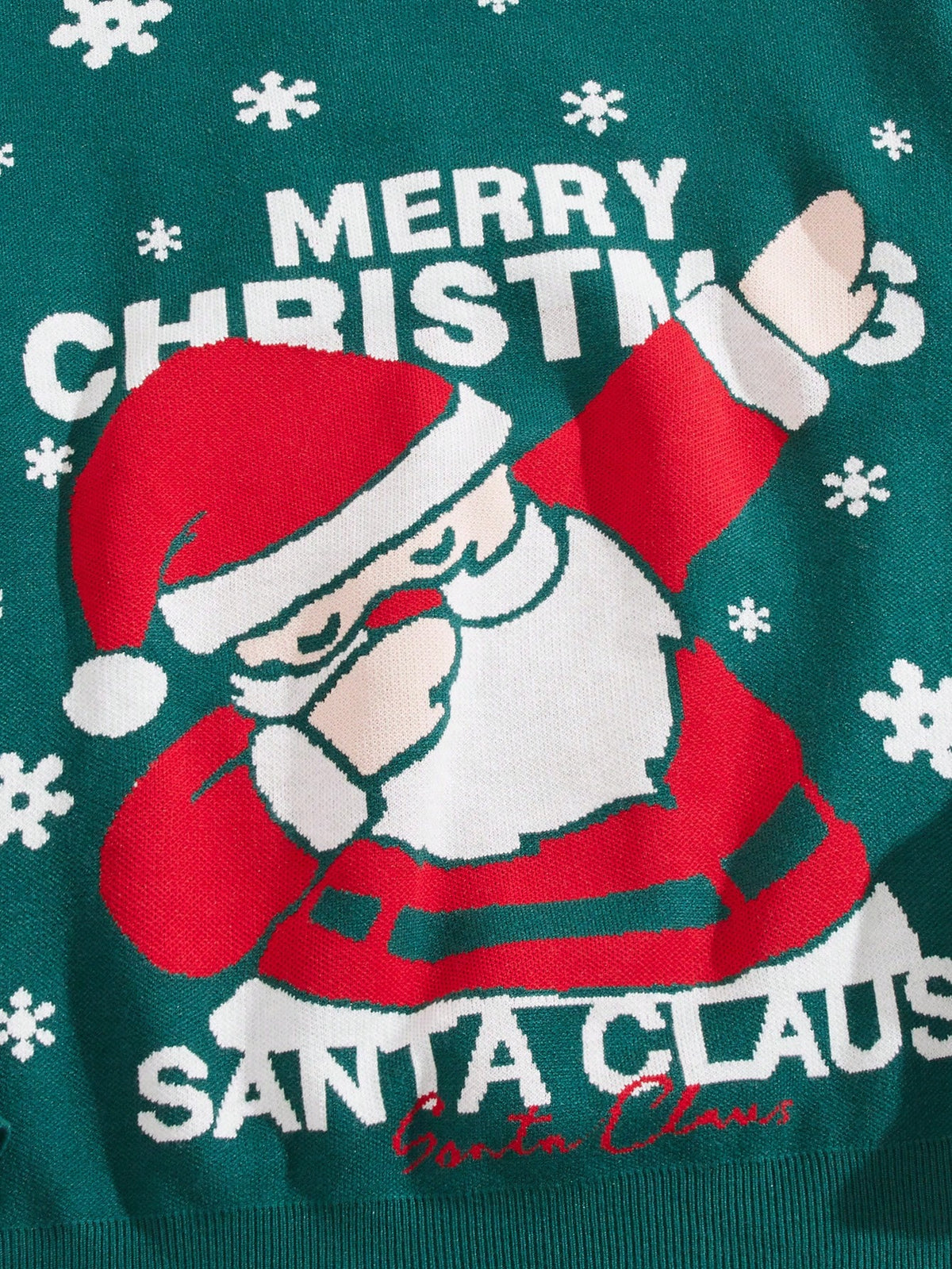 Christmas Santa Claus & Slogan Pattern Sweater, - 2XL