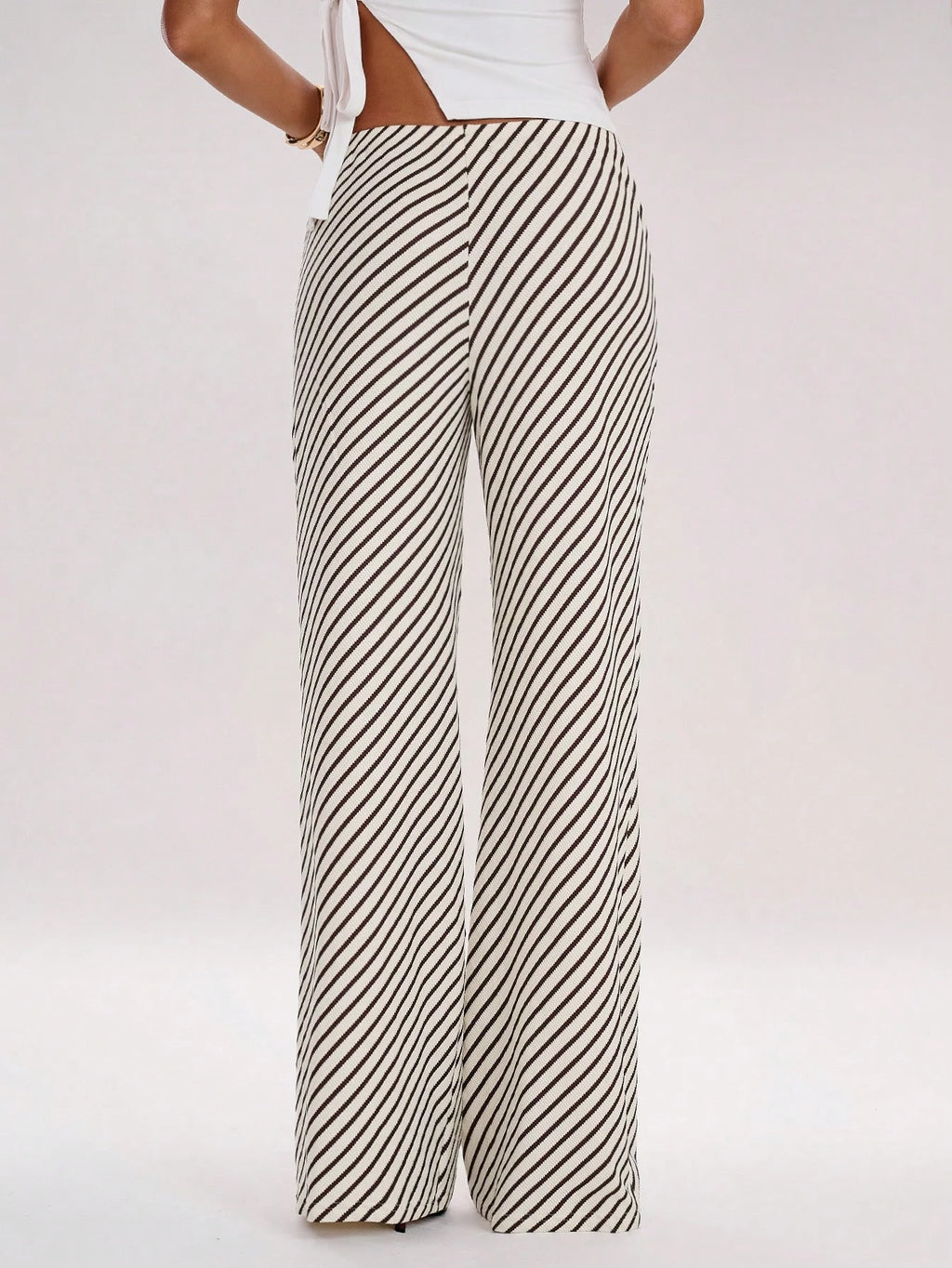 Women's Colorful Striped Low Waist Loose Wide Leg Pants