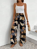 SHEIN Frenchy Women's Tropical Printed Vacation Long Pants