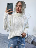 Women's Turtleneck Drop Shoulder Sweater - Small