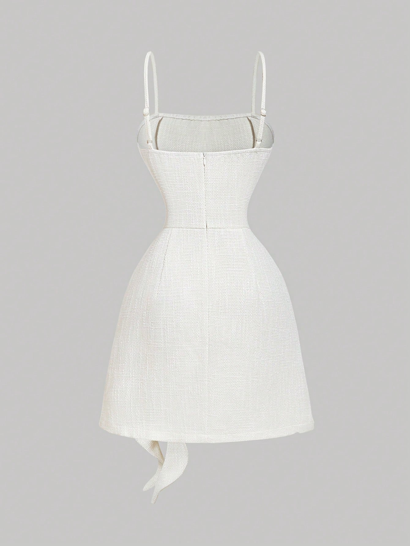 Women's Tweed Cami Dress With 3D Floral Decor And Ruffle Hem, Party Dresses For Women Cocktail Dresses