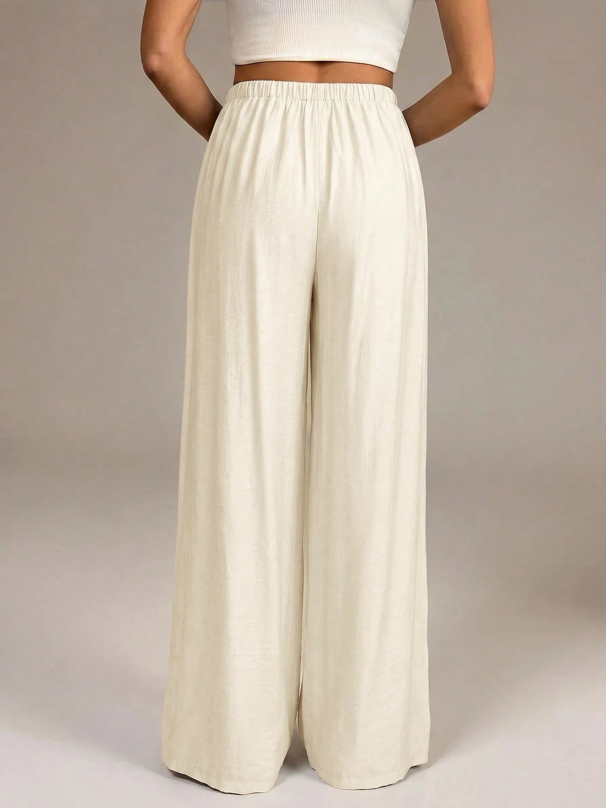 Casual Waist Tie Long Pants