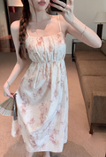 DAZY Women's Full Print Splicing Dress