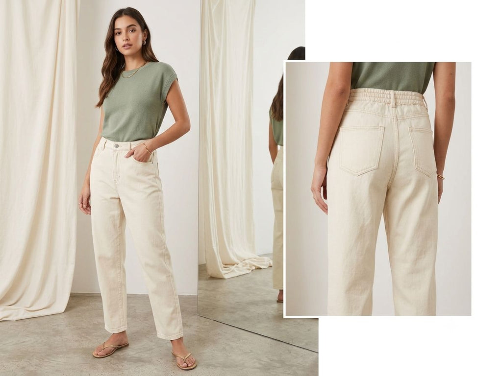 THE OFF-WHITE COMFORT-FIT MOM JEANS