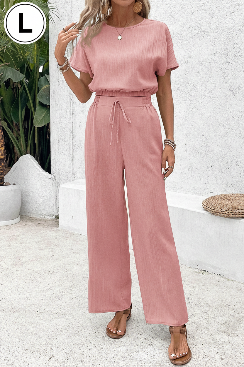 SHEIN Frenchy Women's Pants Set Loose Texture Solid Color Casual Two Pieces Suit