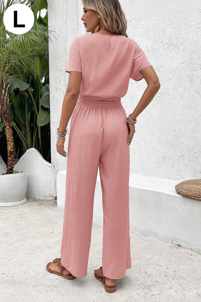 SHEIN Frenchy Women's Pants Set Loose Texture Solid Color Casual Two Pieces Suit