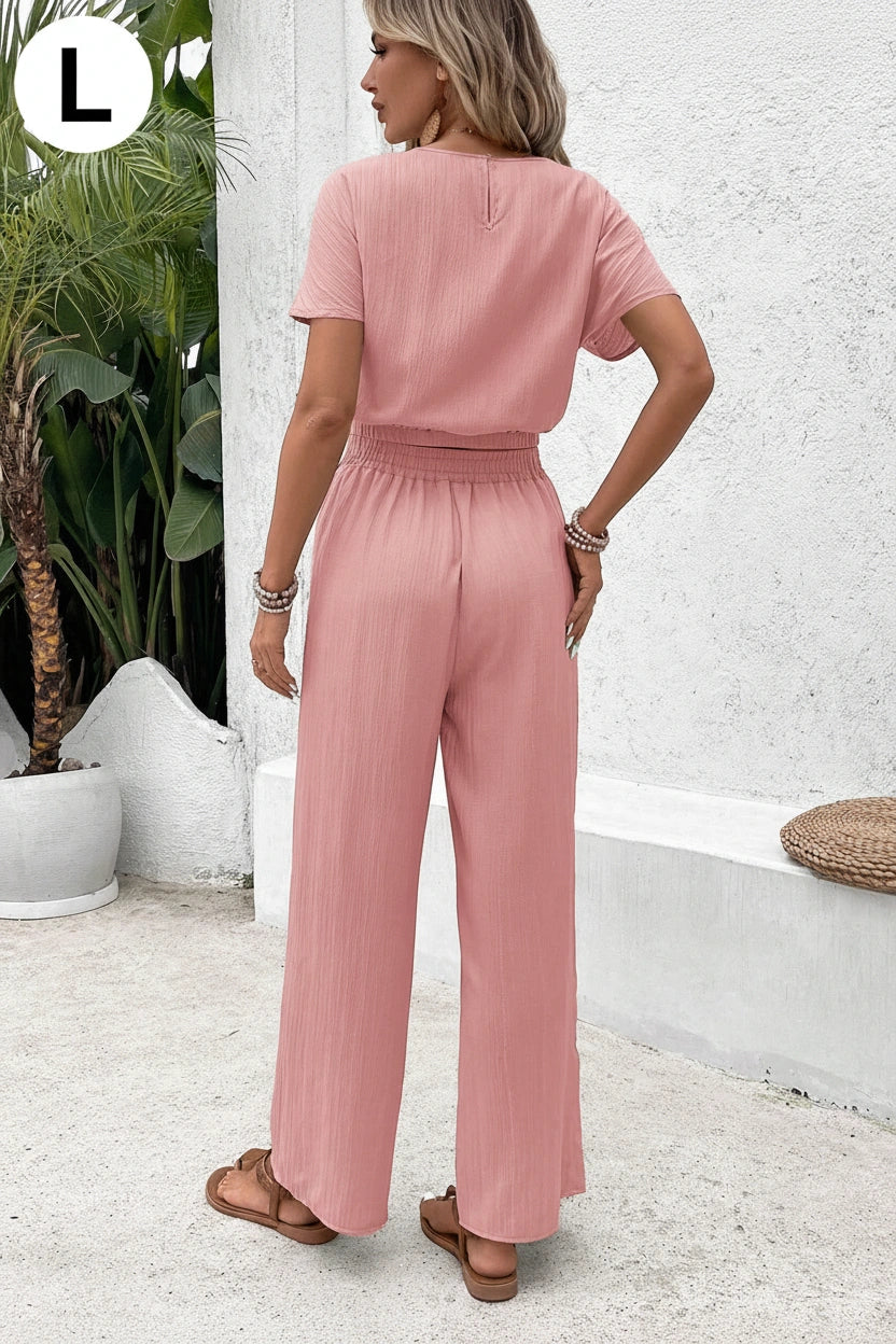 SHEIN Frenchy Women's Pants Set Loose Texture Solid Color Casual Two Pieces Suit