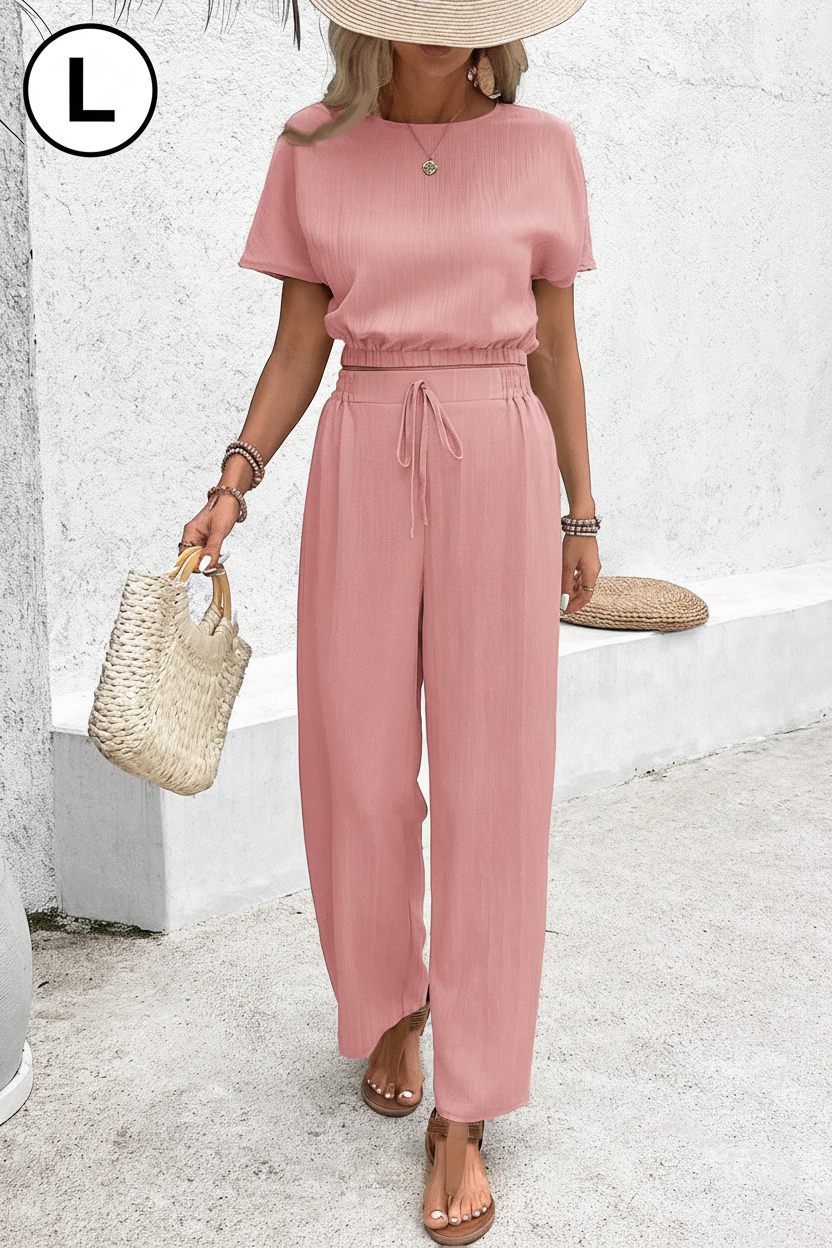 SHEIN Frenchy Women's Pants Set Loose Texture Solid Color Casual Two Pieces Suit