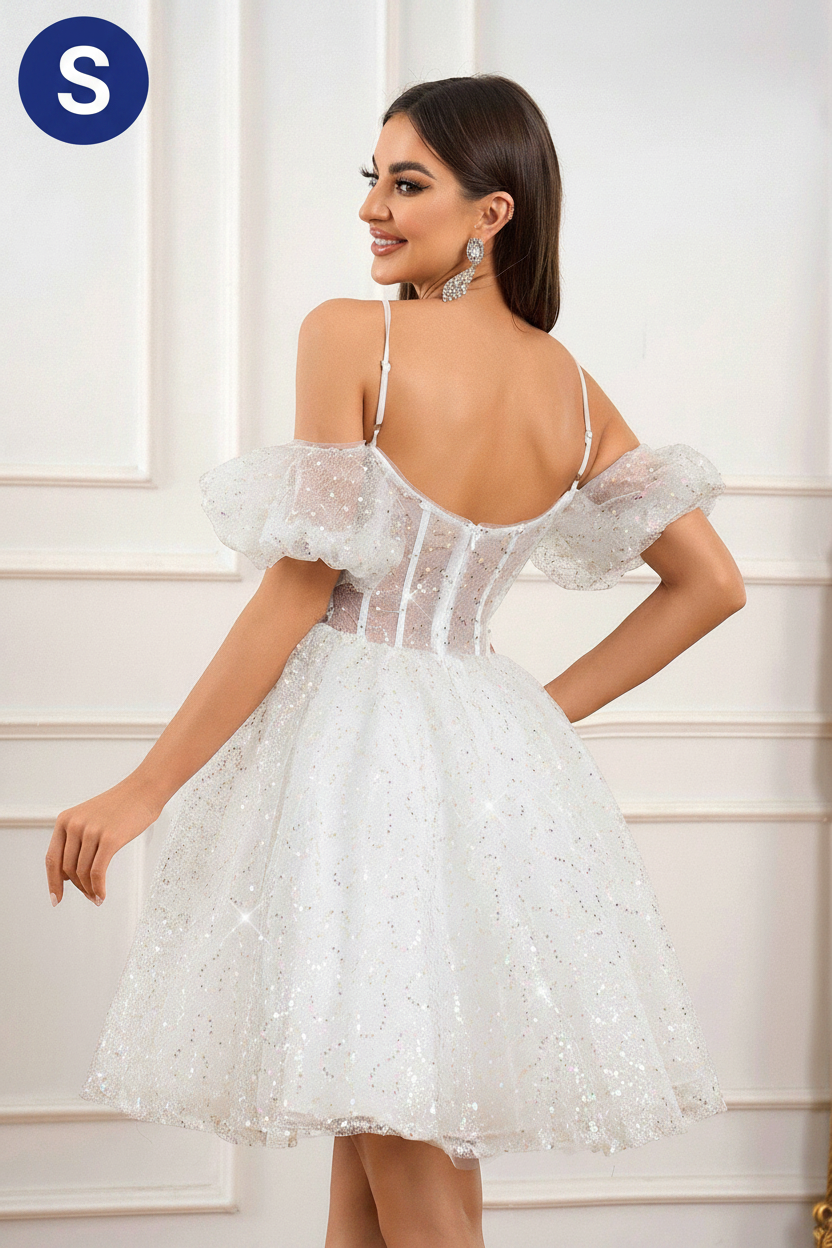 SHEIN Belle Women Sequin Cocktail Dress, Princess Style