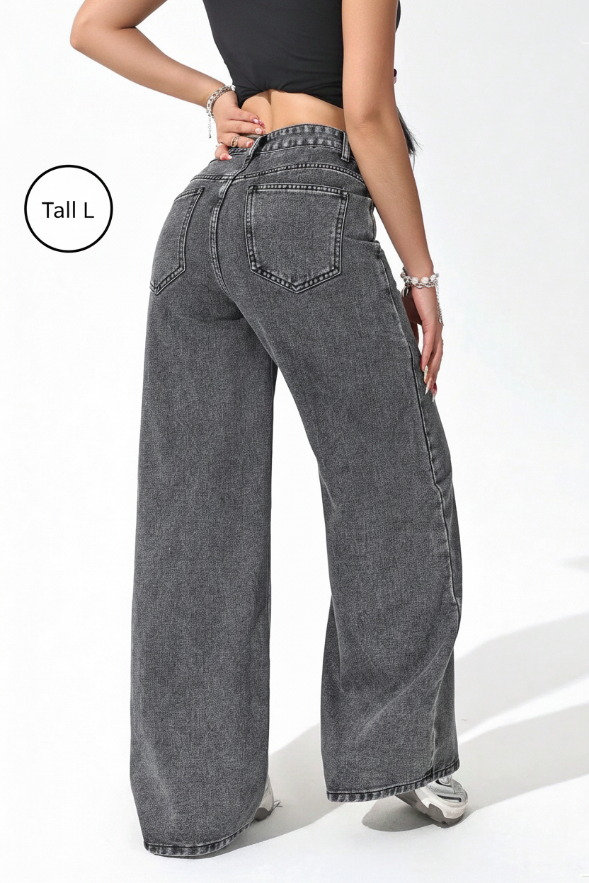 SHEIN Unity Casual Straight Leg Loose Fit Jeans With Pockets
