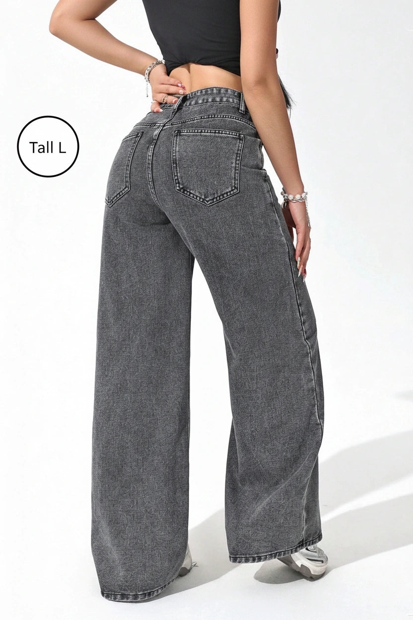 SHEIN Unity Casual Straight Leg Loose Fit Jeans With Pockets