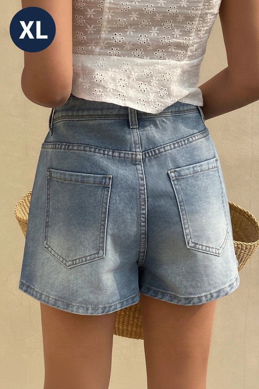 DAZY Summer New Solid Color Casual Vacation denim short