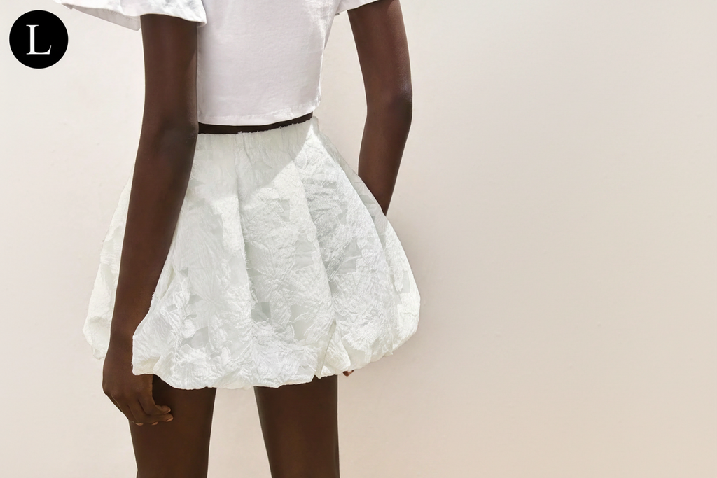 Maija Women's White Floral Ruffle Skort