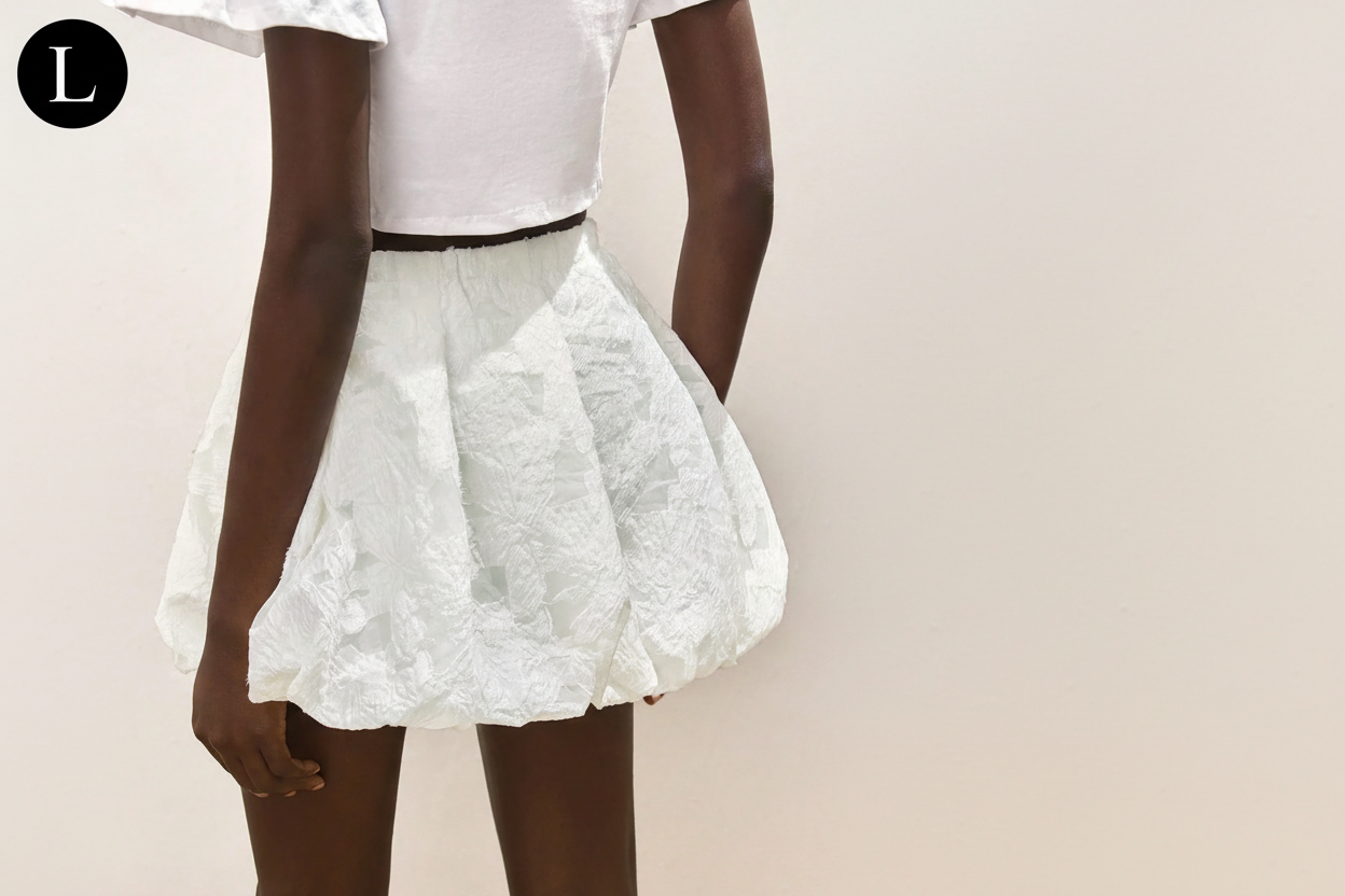 Maija Women's White Floral Ruffle Skort