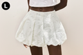 Maija Women's White Floral Ruffle Skort