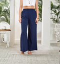 Shein Full Length Elasticated Waist Slit Hem Pants