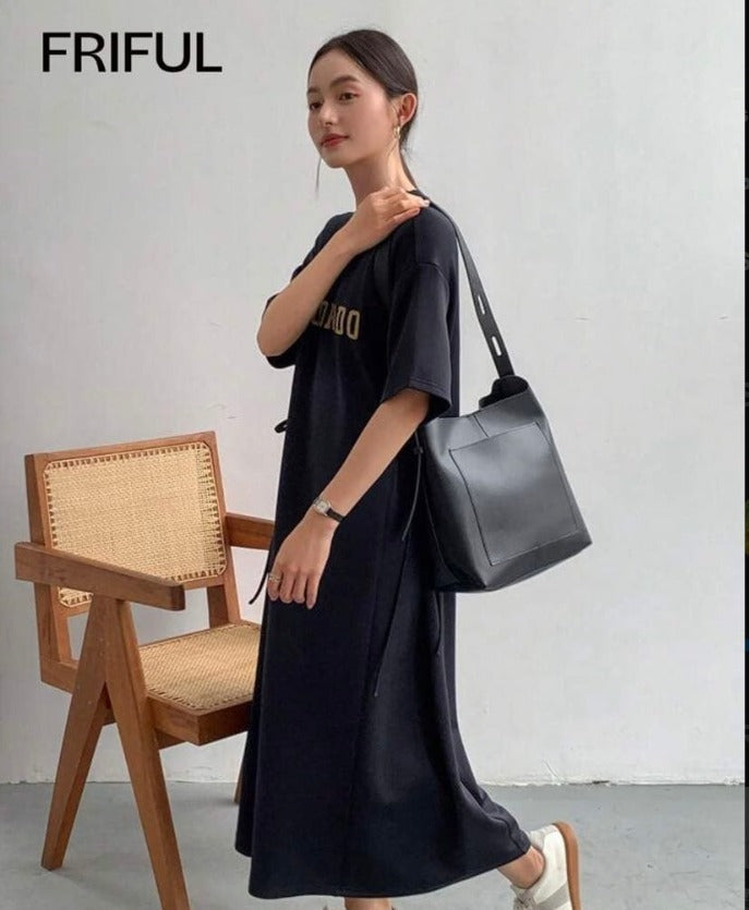 Women's Off-the-Shoulder Embroidered Long Sleeve Maternity Dress - L