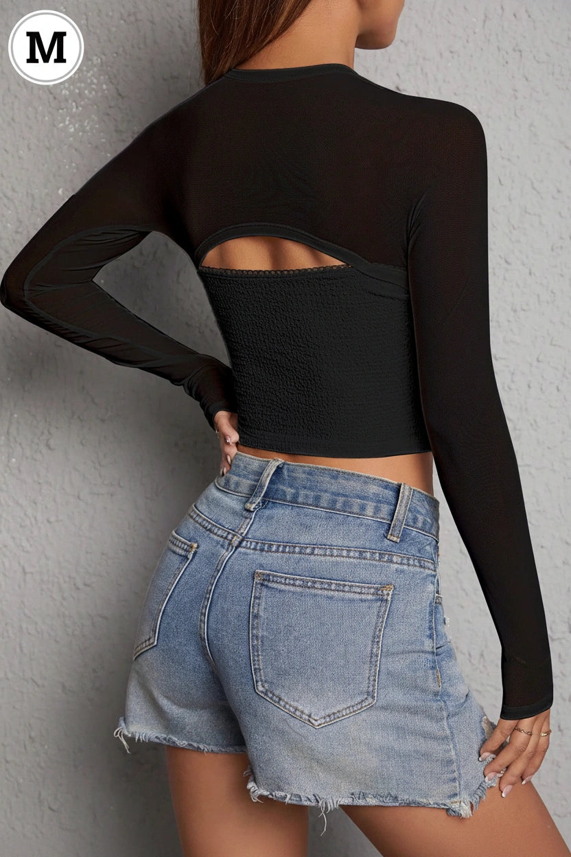 SHEIN PETITE Sweetheart Neck Ruched Bustier Crop Spring Women Black Top