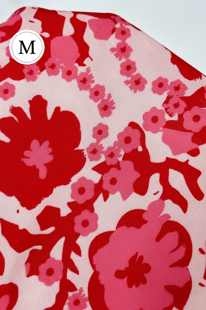 Floral Palazzo Pants Fabric Detail - Size M