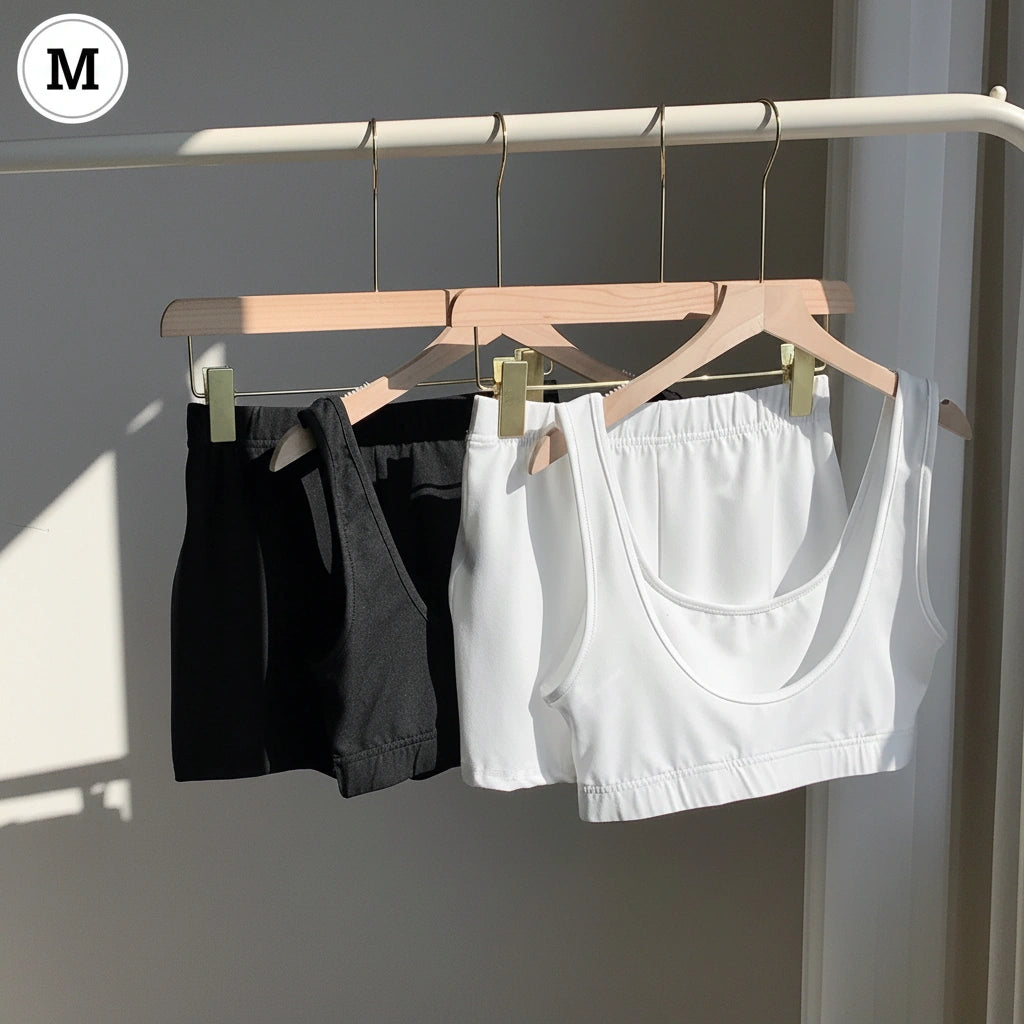 Comfortcana Women Summer  2pcs , 2 Sets white and black