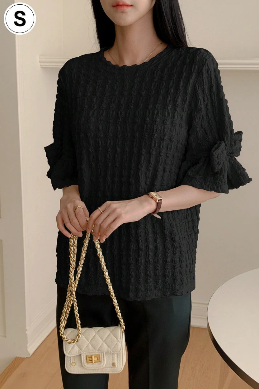 DAZY Spring New Arrival Valentine's Day Women's T-Shirt With Puff Sleeve