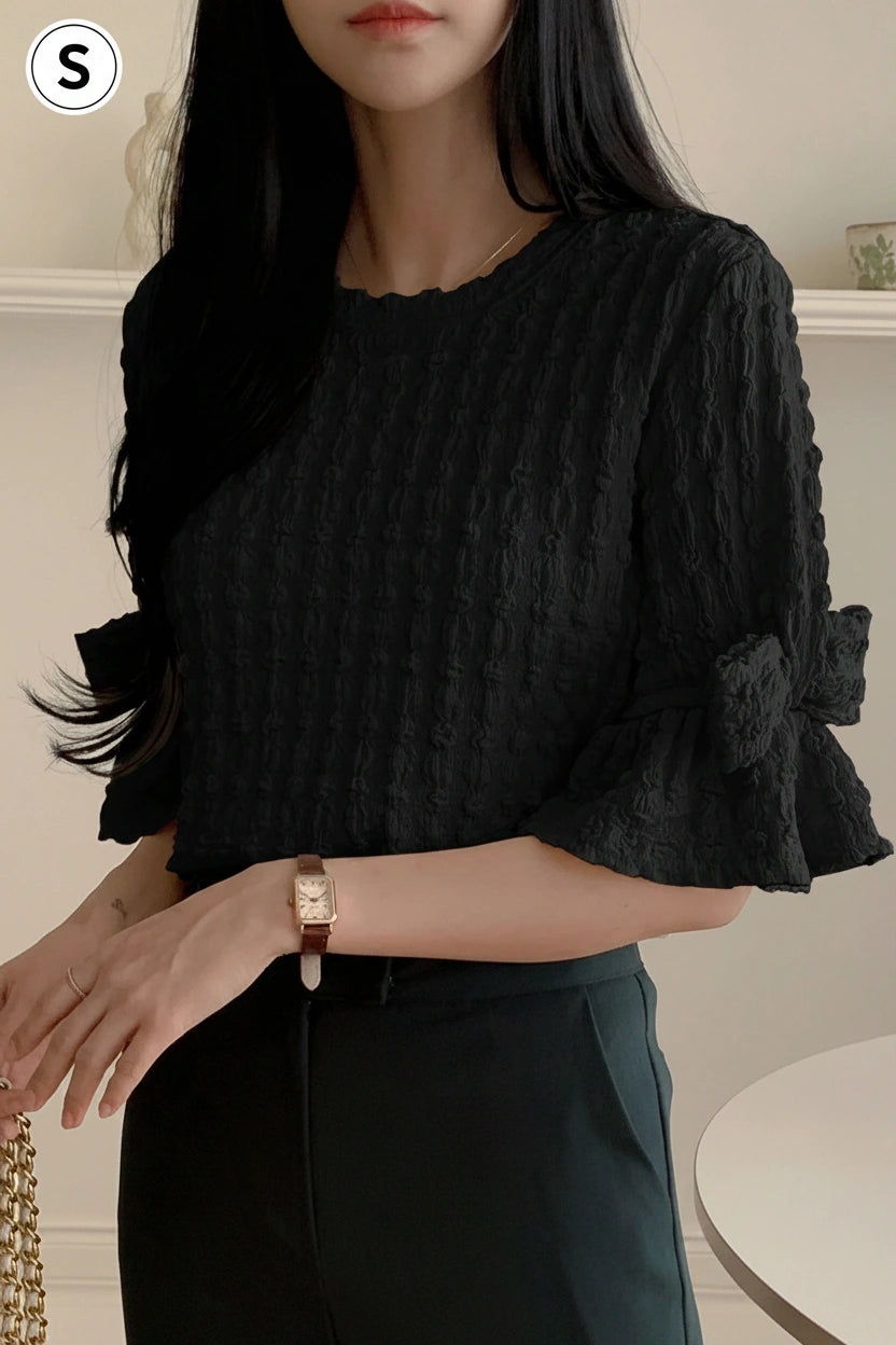 DAZY Spring New Arrival Valentine's Day Women's T-Shirt With Puff Sleeve