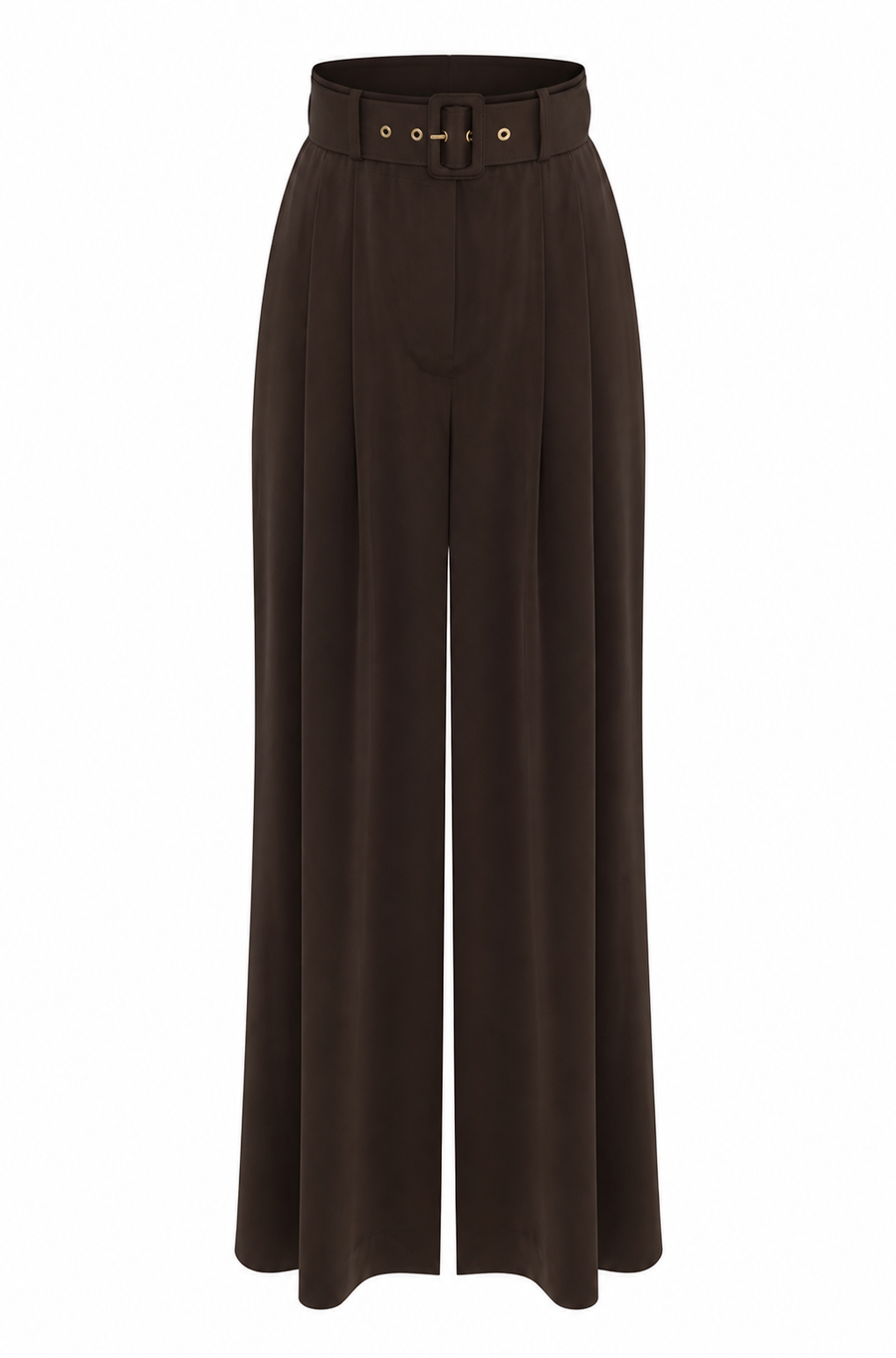 Silk Tuck Pant (Bitter Chocolate)