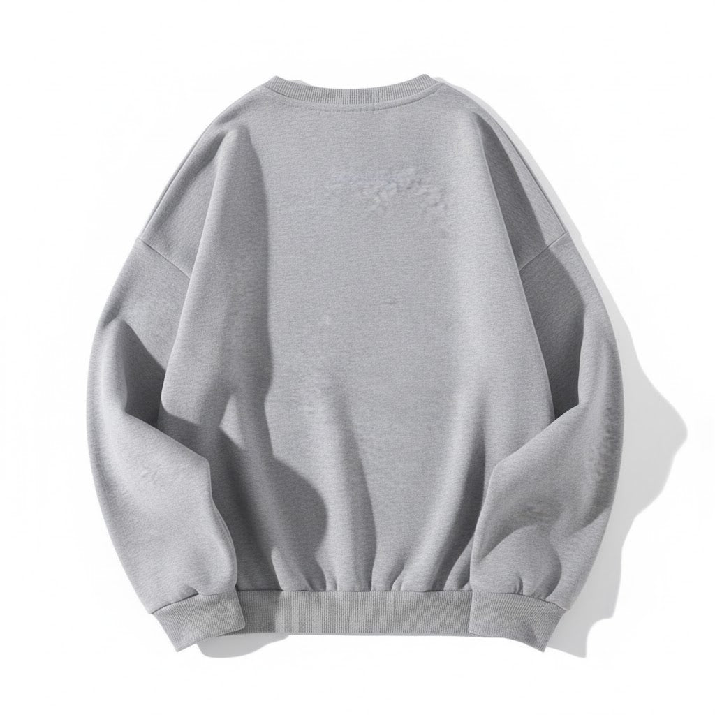 City Girl Sweatshirt, Long Sleeve, Gray, Butterfly Print - Small